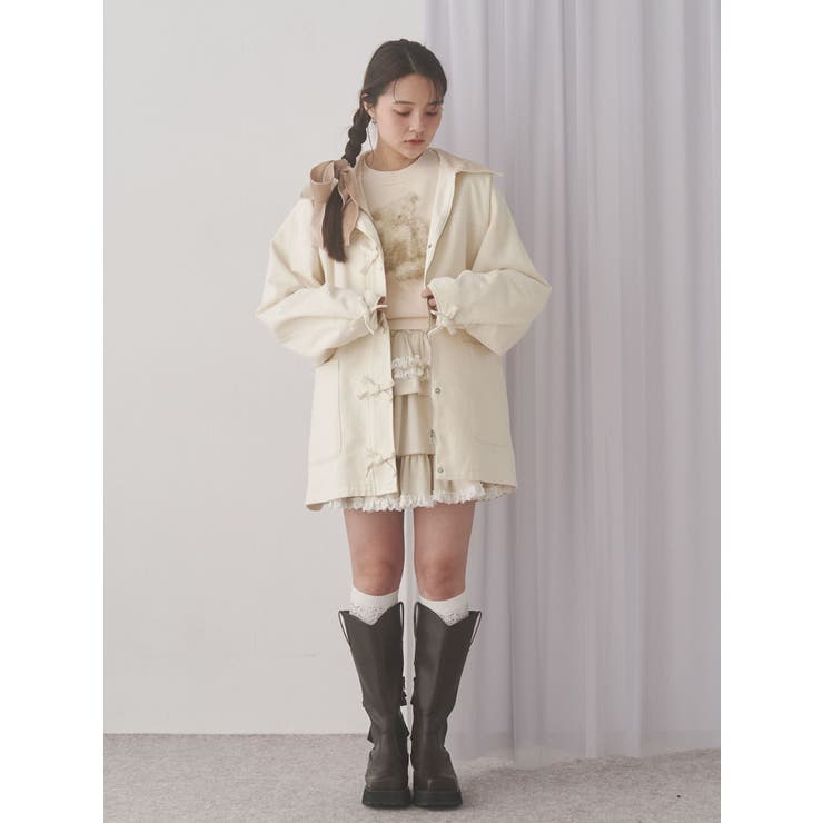 Ribbonハンティングジャケット[品番：MKSW0065617]｜merry jenny