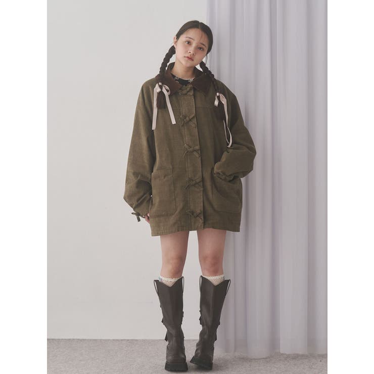 Ribbonハンティングジャケット[品番：MKSW0065617]｜merry jenny