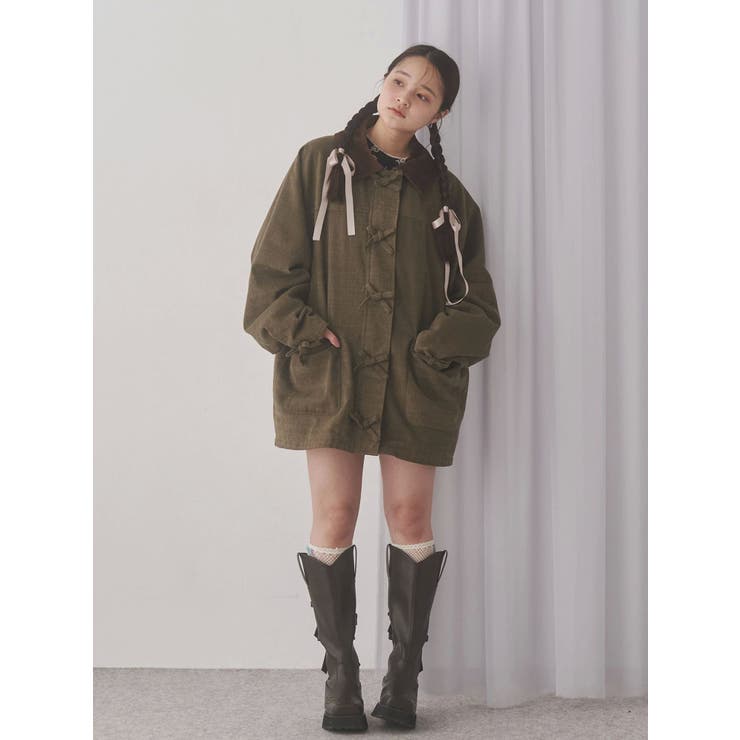 Ribbonハンティングジャケット[品番：MKSW0065617]｜merry jenny