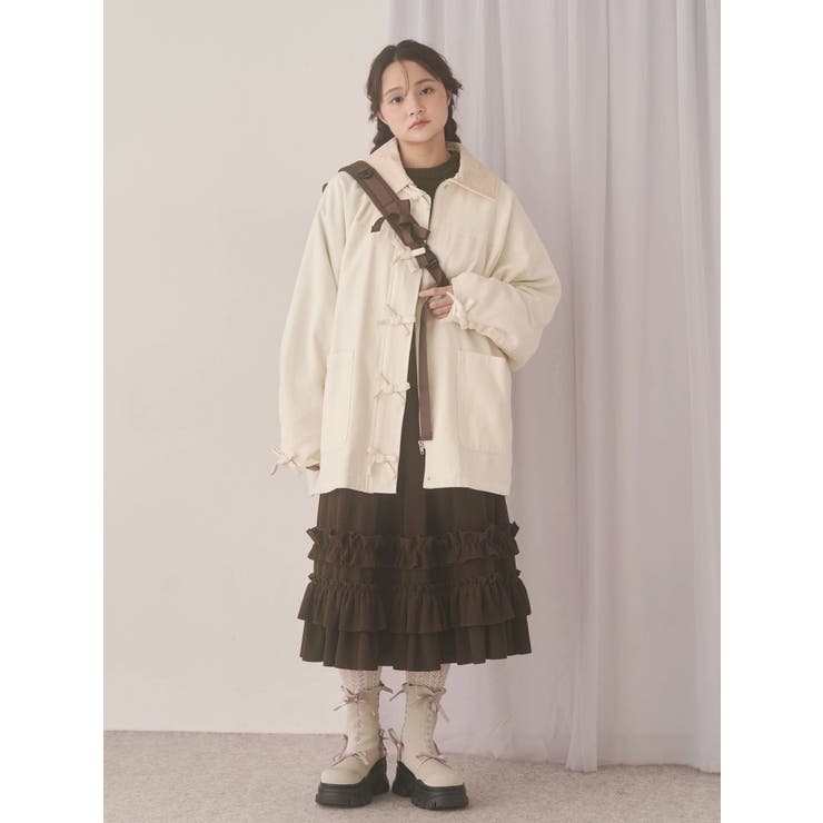 Ribbonハンティングジャケット[品番：MKSW0065617]｜merry jenny