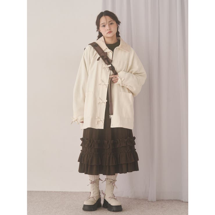 Ribbonハンティングジャケット[品番：MKSW0065617]｜merry jenny