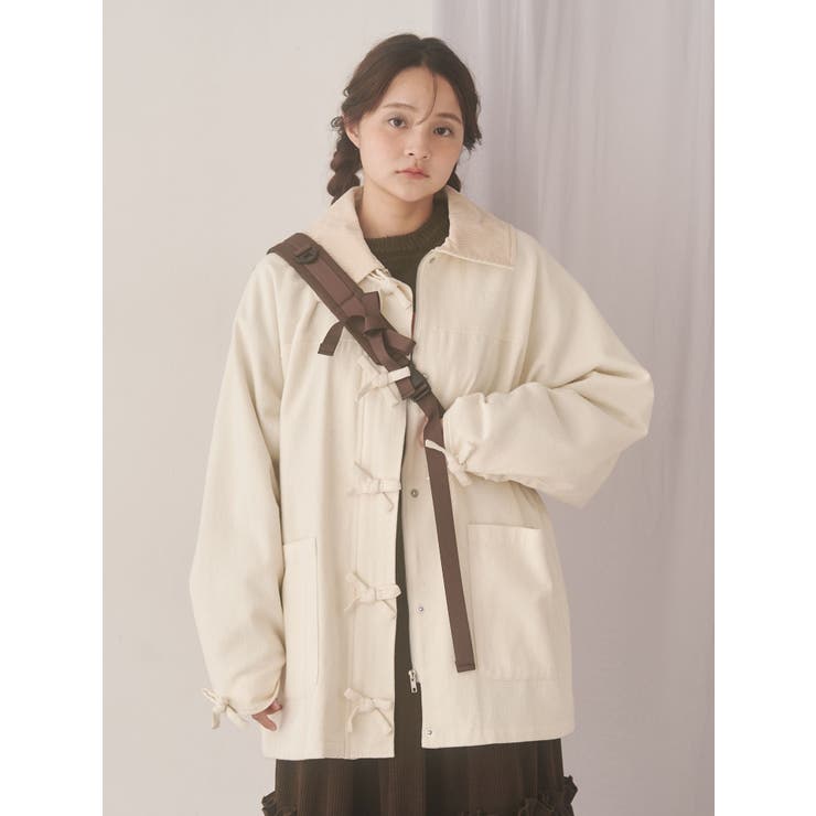 Ribbonハンティングジャケット[品番：MKSW0065617]｜merry jenny