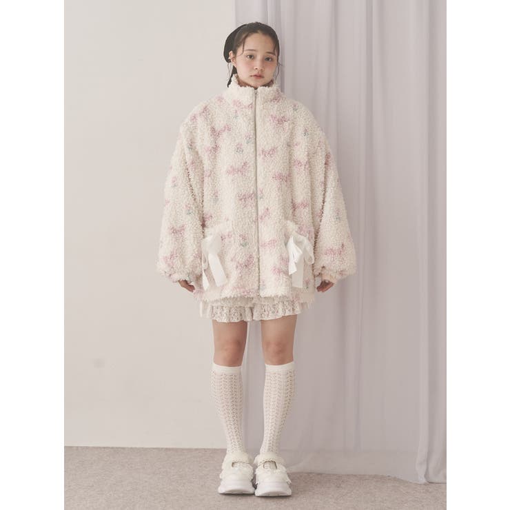【新品・未開封】メリージェニー Fluffy Tulip Boa Blouson Fluffy Tulip Boa Blouson[品番：MKSW0066582]｜merry jenny