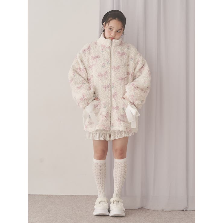 Fluffy Tulip Boa Blouson[品番：MKSW0066582]｜merry jenny