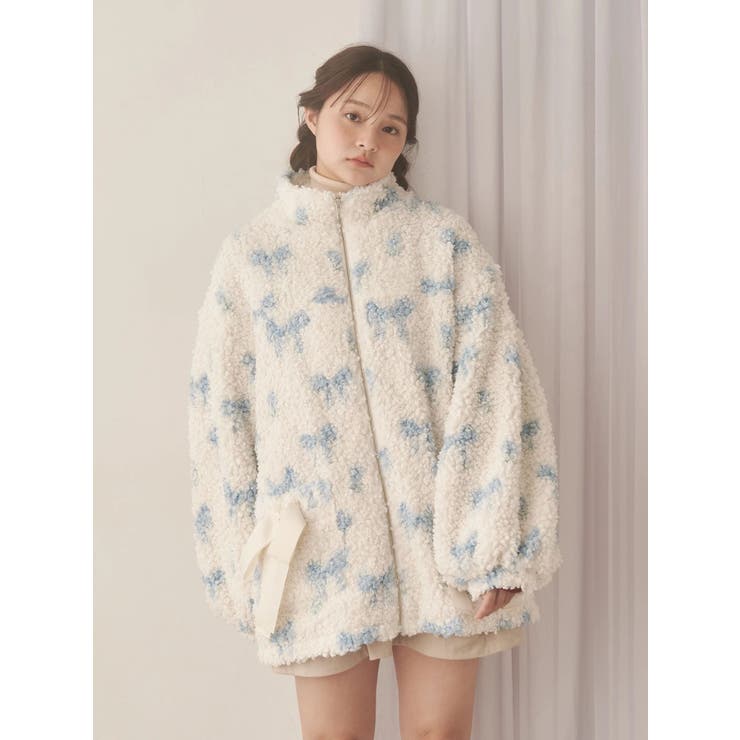 【新品・未開封】メリージェニー Fluffy Tulip Boa Blouson Fluffy Tulip Boa Blouson[品番：MKSW0066582]｜merry jenny