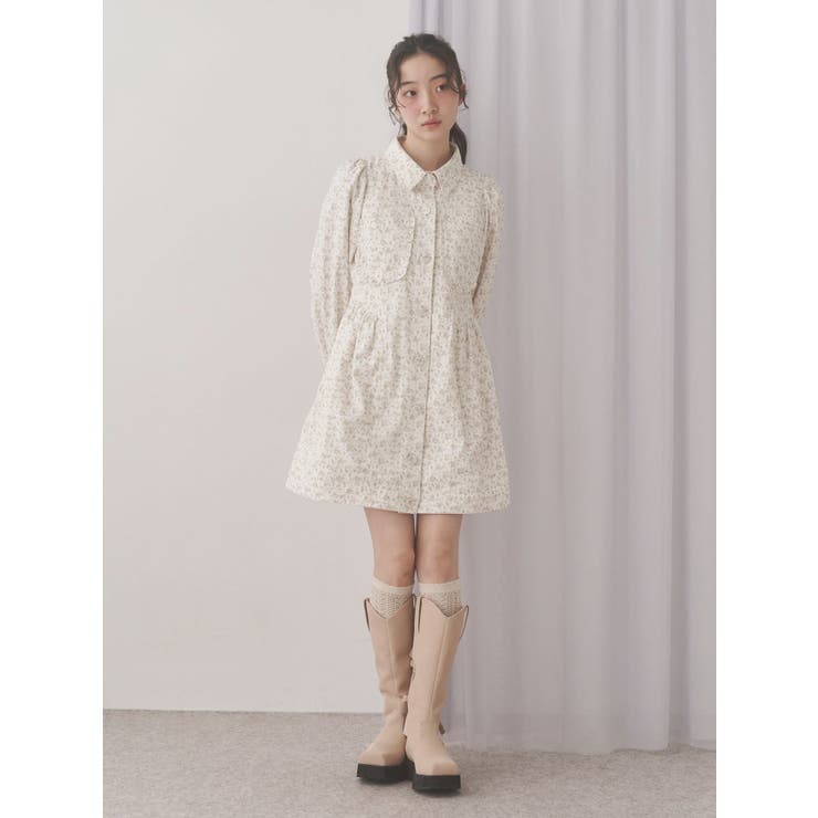 flowerツイルパフミニワンピース | merry jenny | 詳細画像10 