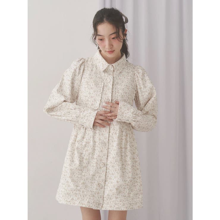 flowerツイルパフミニワンピース | merry jenny | 詳細画像23 