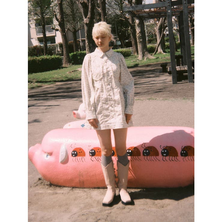 flowerツイルパフミニワンピース | merry jenny | 詳細画像28 