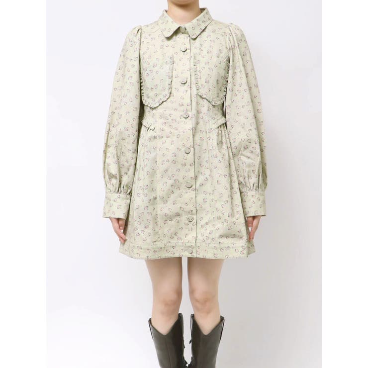 flowerツイルパフミニワンピース | merry jenny | 詳細画像30 