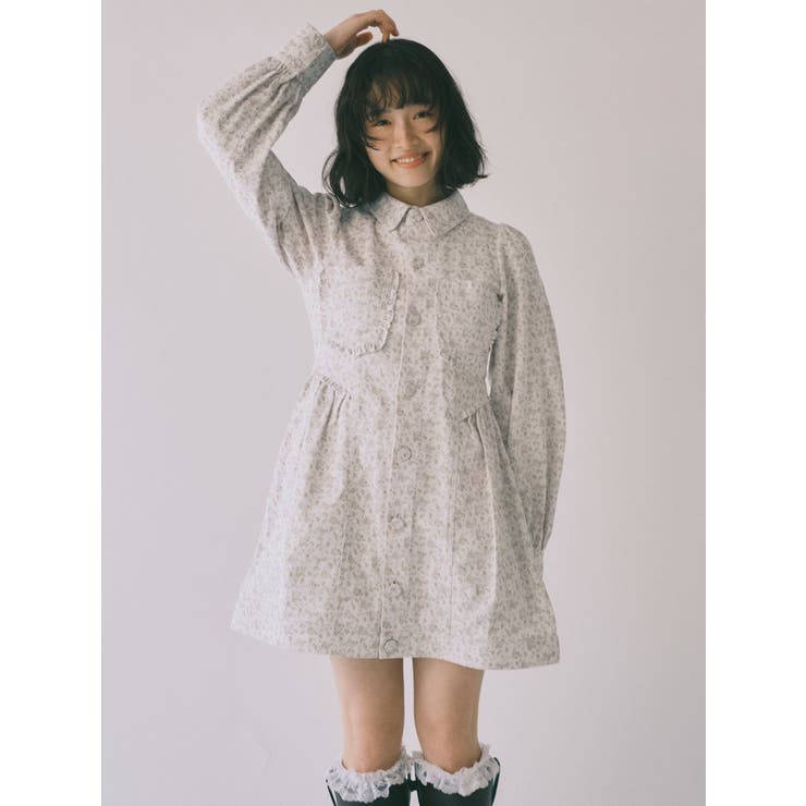 flowerツイルパフミニワンピース | merry jenny | 詳細画像7 