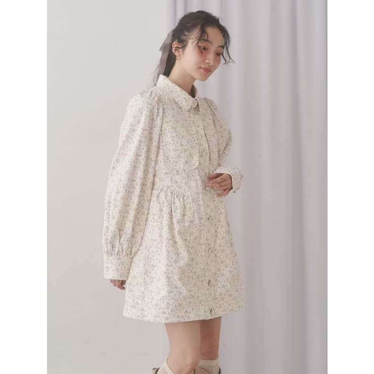 flowerツイルパフミニワンピース | merry jenny | 詳細画像9 