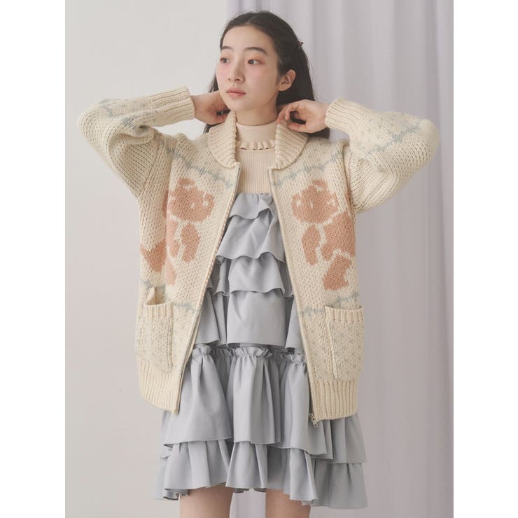 ホイップクリームミニワンピース[品番：MKSW0066256]｜merry jenny