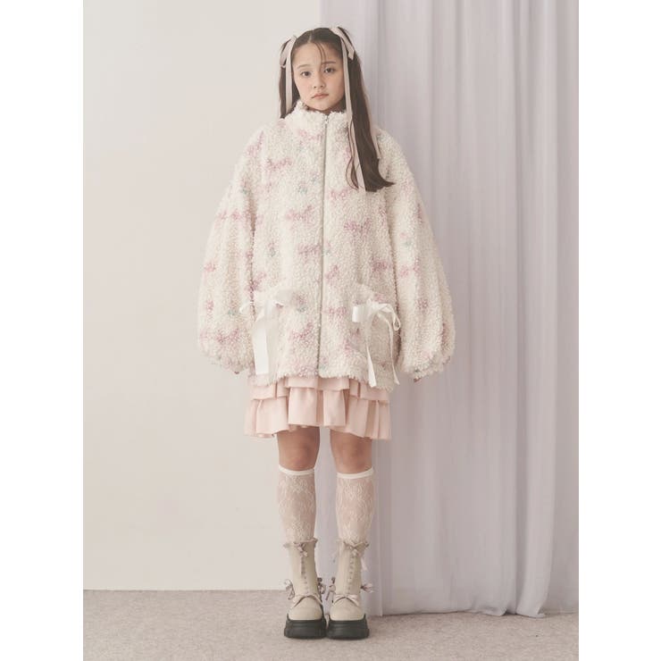 merry jenny ホイップクリームミニワンピース　チャコールグレー merry jenny ホイップクリームミニワンピース チャコールグレー