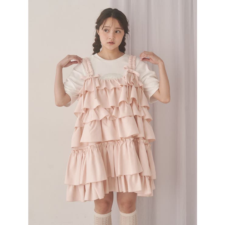 ホイップクリームミニワンピース[品番：MKSW0066256]｜merry jenny