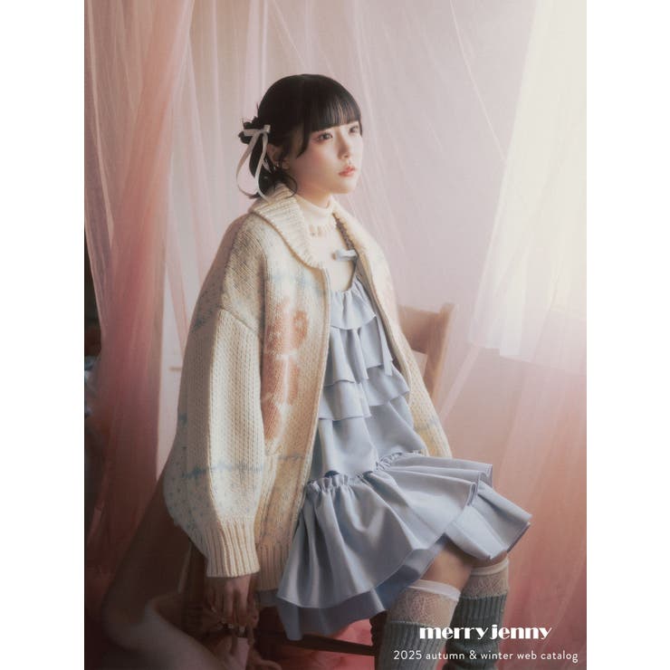 ホイップクリームミニワンピース[品番：MKSW0066256]｜merry jenny