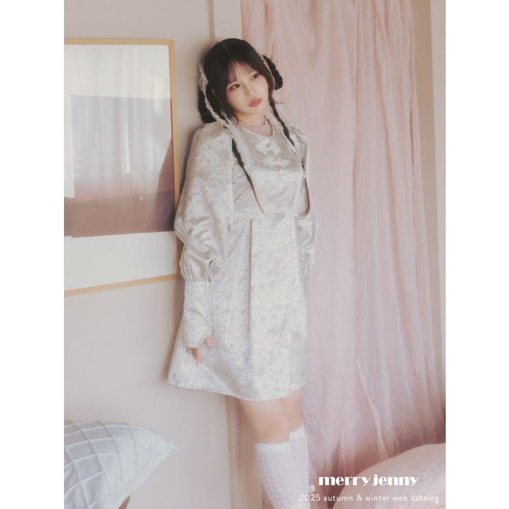 pastelジャガードミニワンピース | merry jenny | 詳細画像2 