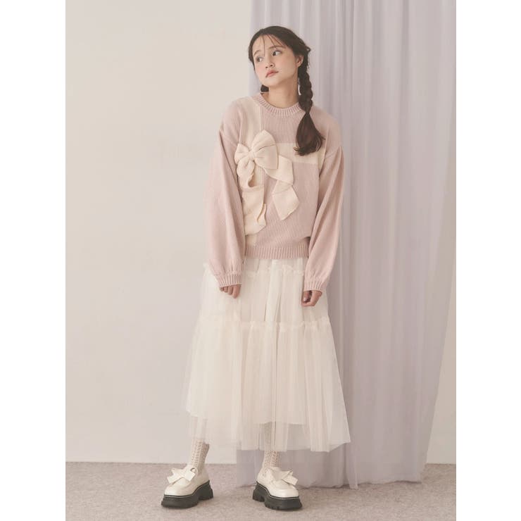 petit flowerチュールキャミワンピース[品番：MKSW0066258]｜merry