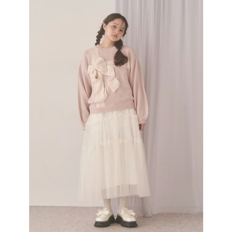 petit flowerチュールキャミワンピース[品番：MKSW0066258]｜merry