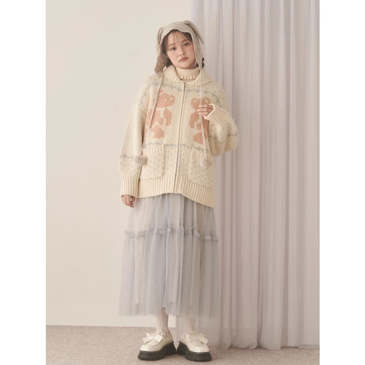 petit flowerチュールキャミワンピース[品番：MKSW0066258]｜merry