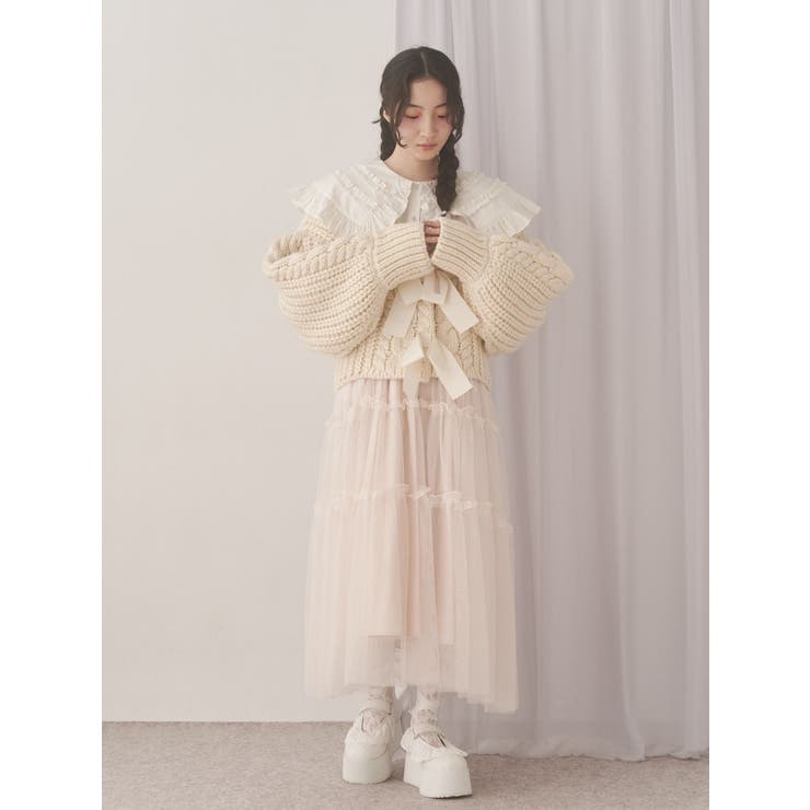 petit flowerチュールキャミワンピース merry jenny merry jenny（メリージェニー） ワンピース petit flowerチュール