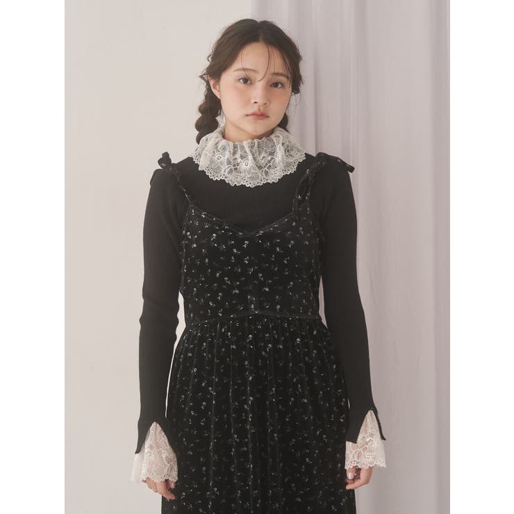 アシメribbonベロアワンピース | merry jenny | 詳細画像10 