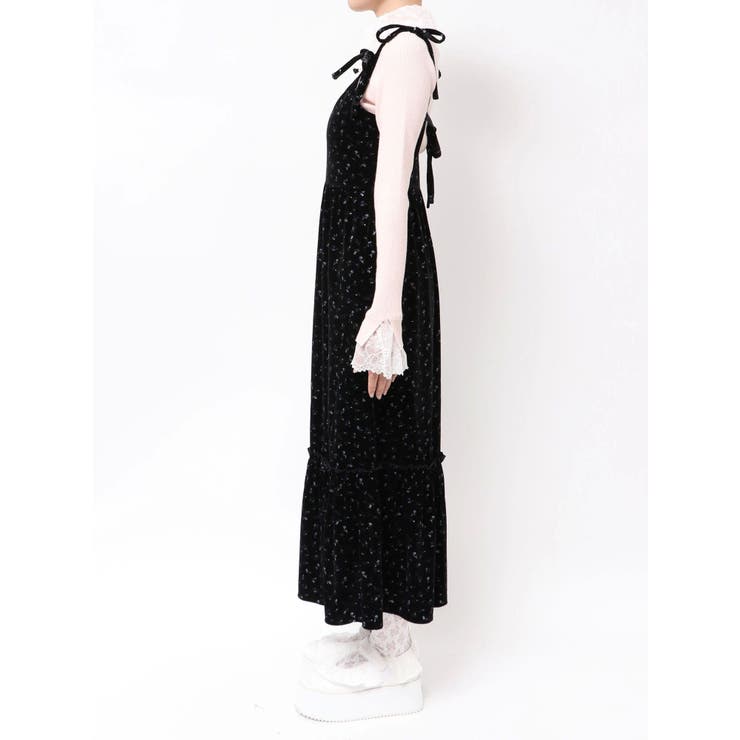 アシメribbonベロアワンピース | merry jenny | 詳細画像19 