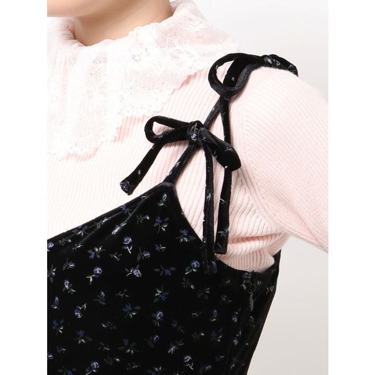 アシメribbonベロアワンピース | merry jenny | 詳細画像22 