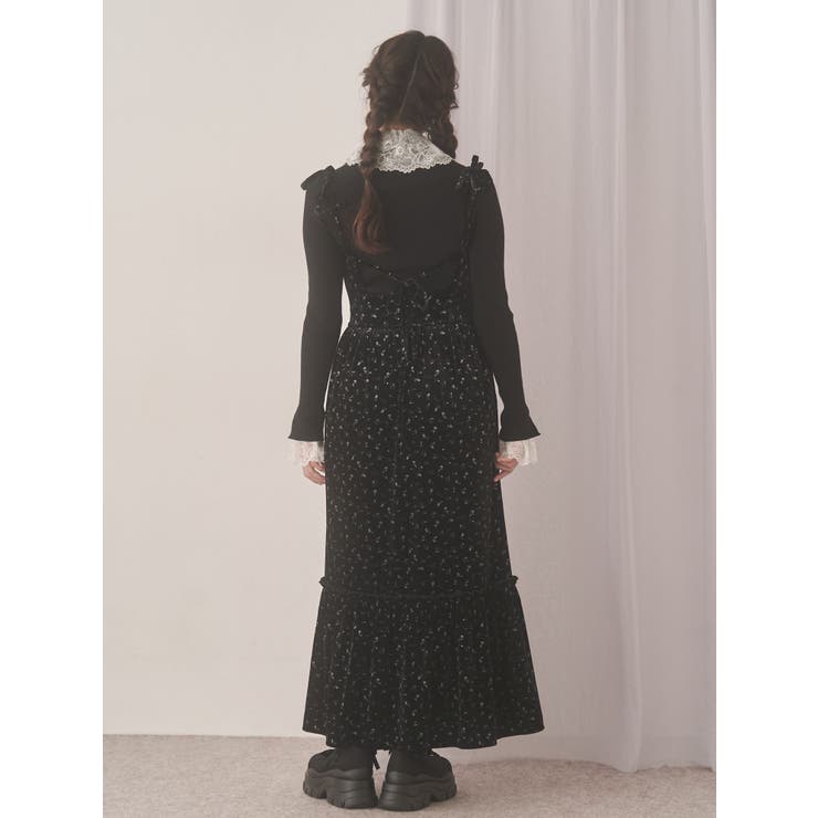 アシメribbonベロアワンピース | merry jenny | 詳細画像9 