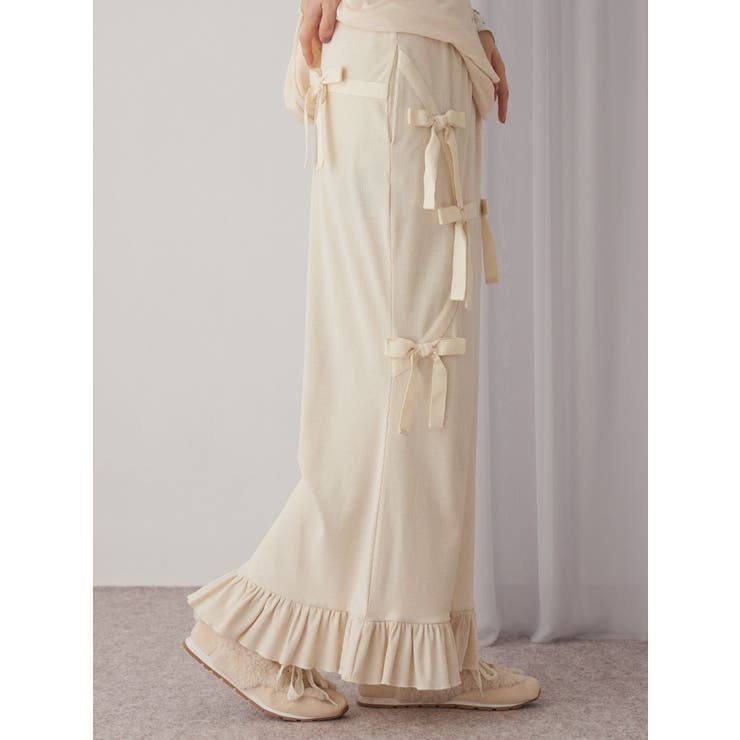 ribbon ribbonリブロングスカート | merry jenny | 詳細画像12 