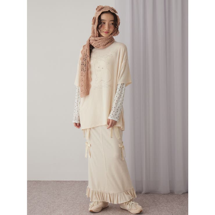 ribbon ribbonリブロングスカート | merry jenny | 詳細画像15 