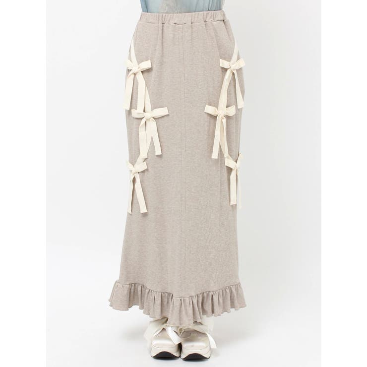 ribbon ribbonリブロングスカート | merry jenny | 詳細画像20 