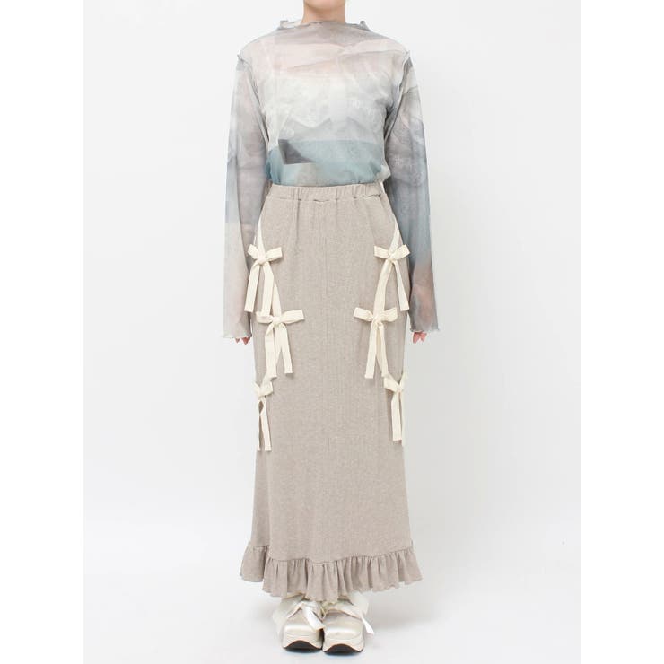 ribbon ribbonリブロングスカート | merry jenny | 詳細画像27 