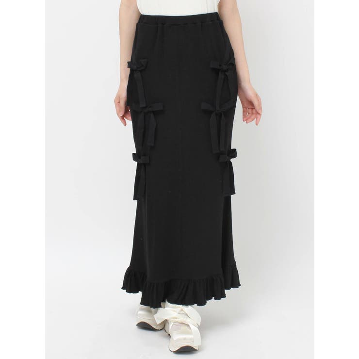 ribbon ribbonリブロングスカート | merry jenny | 詳細画像32 