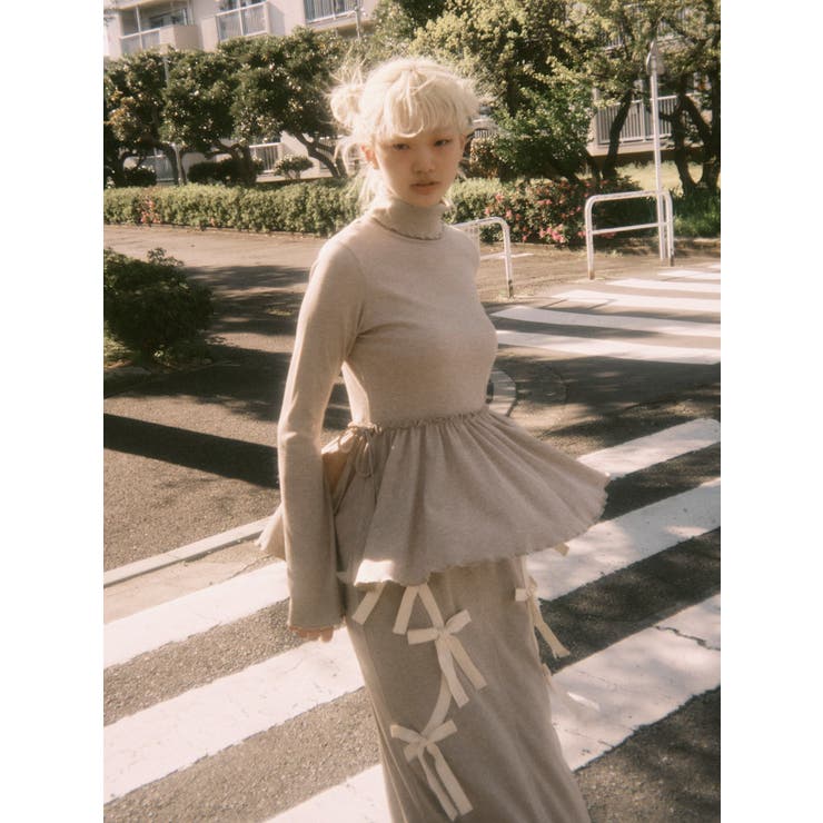 ribbon ribbonリブロングスカート | merry jenny | 詳細画像5 