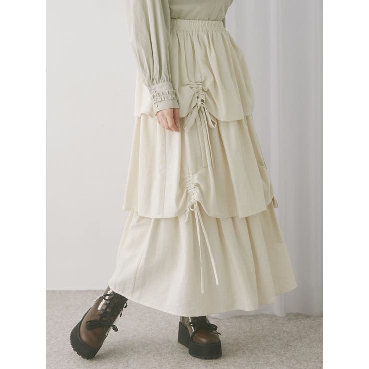 リボンドロストティアードスカート | merry jenny | 詳細画像10 