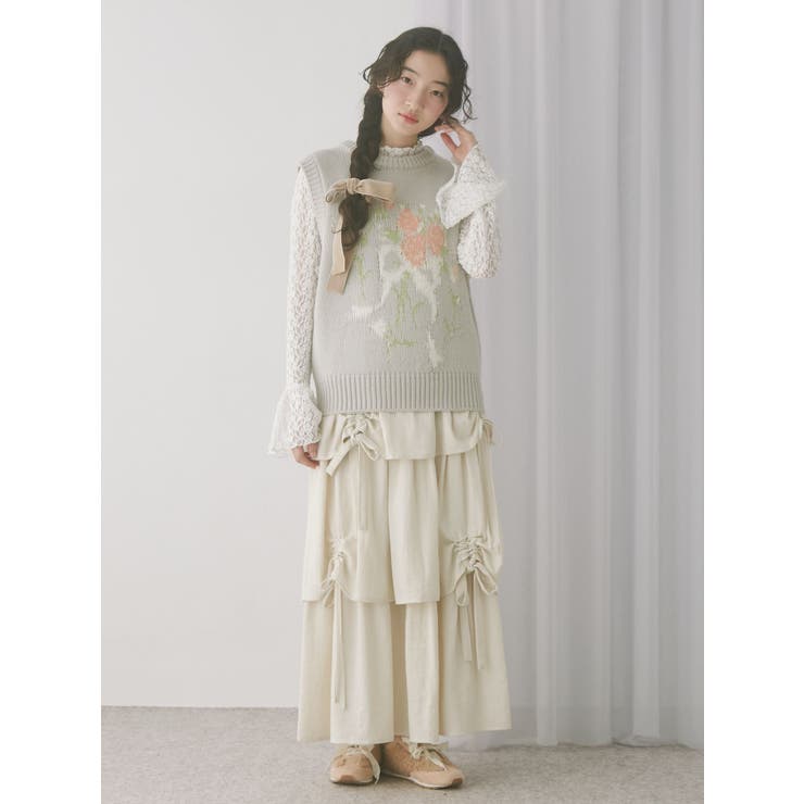 リボンドロストティアードスカート | merry jenny | 詳細画像11 