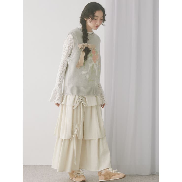 リボンドロストティアードスカート | merry jenny | 詳細画像12 