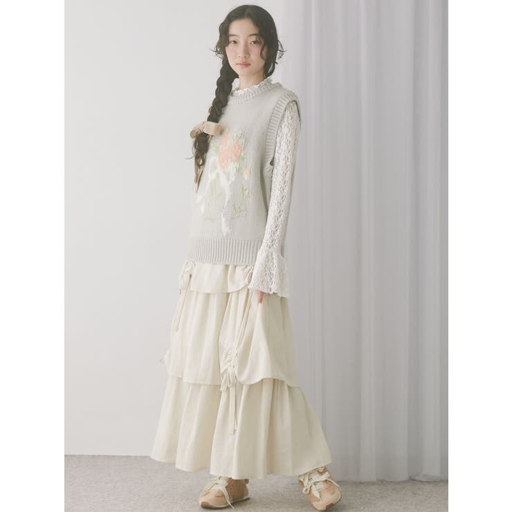 リボンドロストティアードスカート | merry jenny | 詳細画像13 