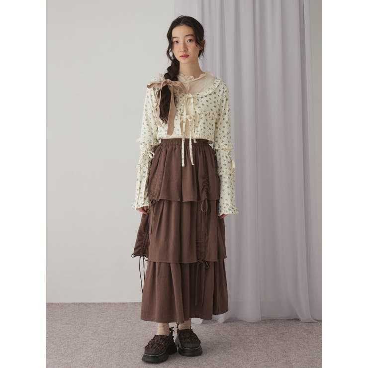 リボンドロストティアードスカート | merry jenny | 詳細画像16 
