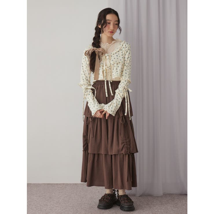 リボンドロストティアードスカート | merry jenny | 詳細画像18 