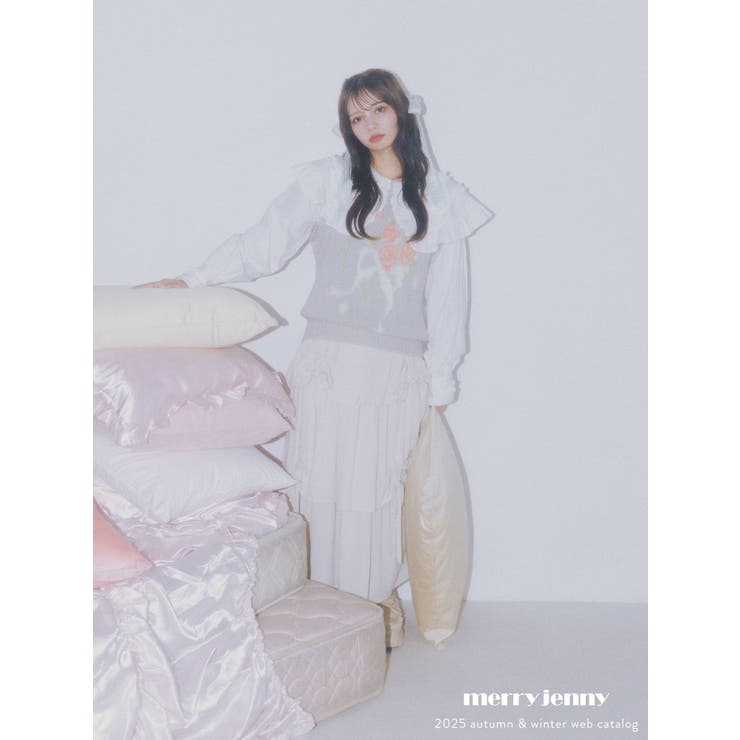 リボンドロストティアードスカート | merry jenny | 詳細画像5 