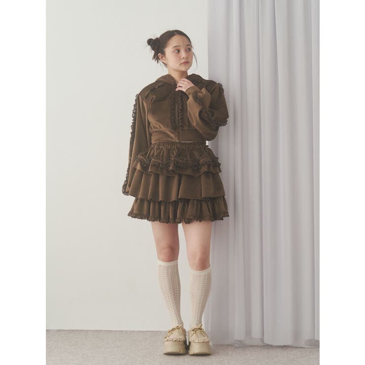 フリルベロアミニスカート | merry jenny | 詳細画像12 