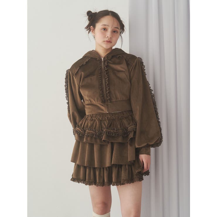 フリルベロアミニスカート | merry jenny | 詳細画像13 