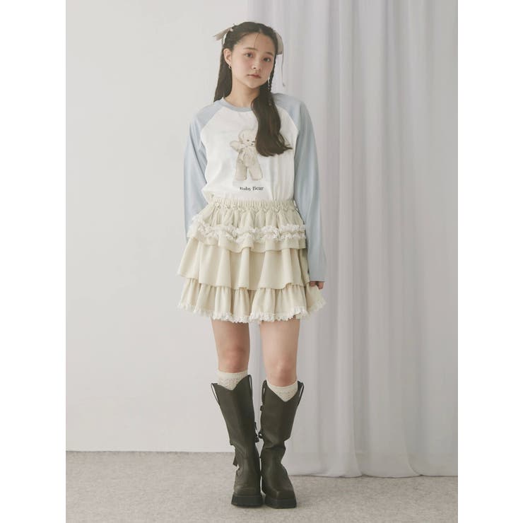 フリルベロアミニスカート | merry jenny | 詳細画像22 