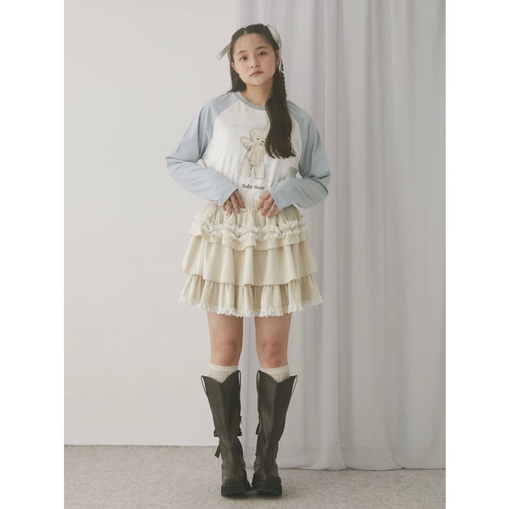 フリルベロアミニスカート | merry jenny | 詳細画像23 