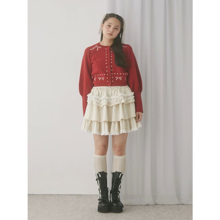 フリルベロアミニスカート | merry jenny | 詳細画像30 