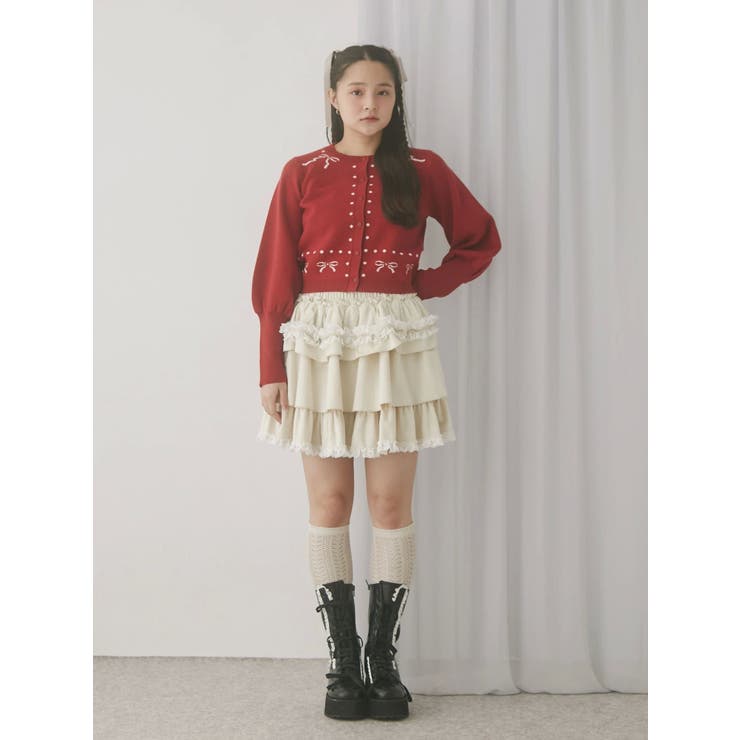 フリルベロアミニスカート | merry jenny | 詳細画像31 