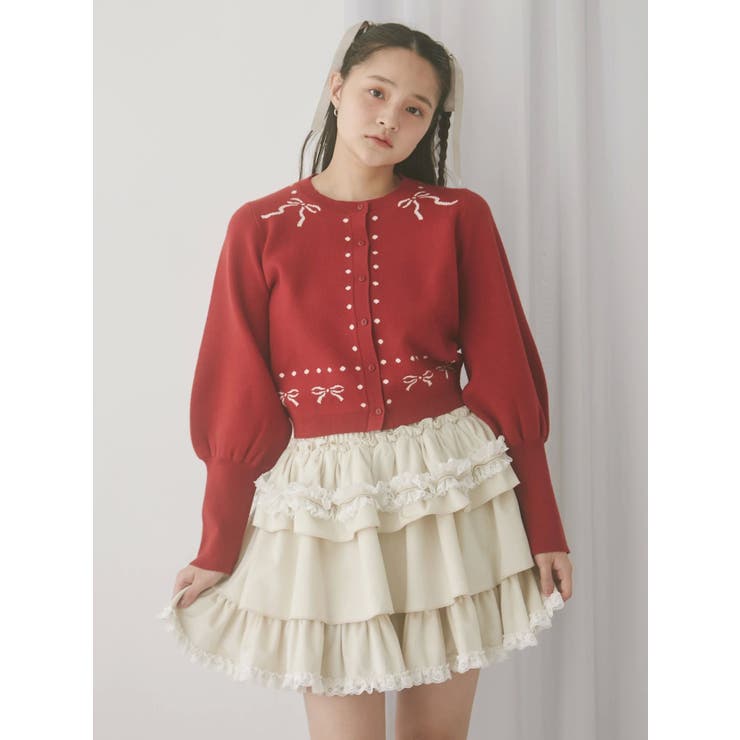 フリルベロアミニスカート | merry jenny | 詳細画像32 