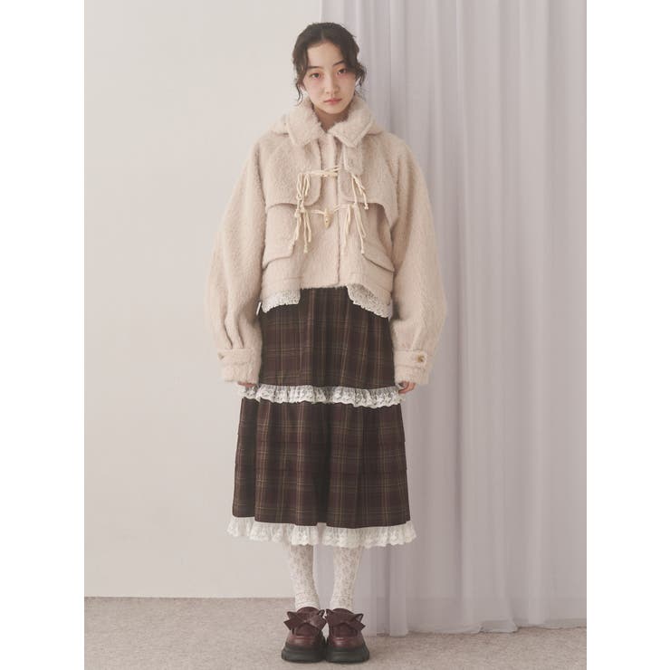 タックフリルミディスカート[品番：MKSW0066264]｜merry jenny