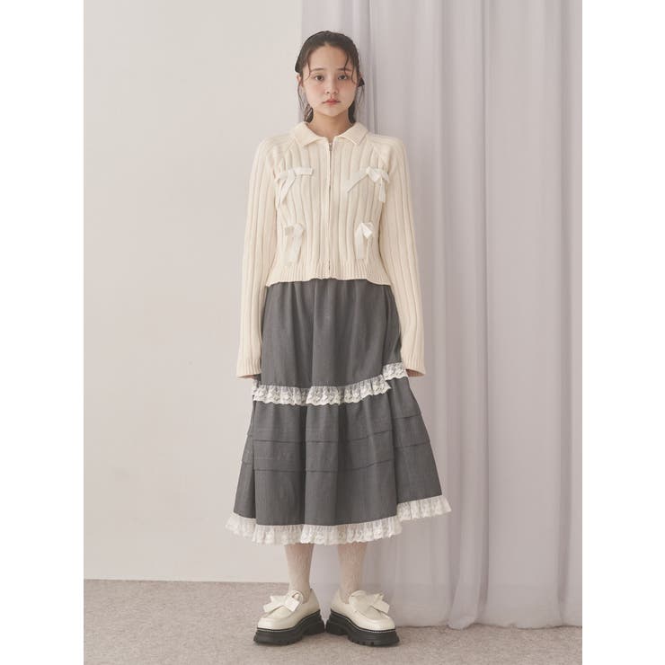 merry jenny タックフリルミディスカート タックフリルミディスカート[品番：MKSW0066264]｜merry jenny